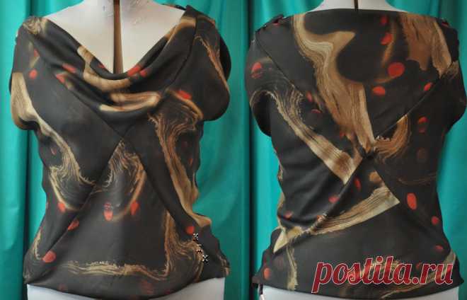 Гениальный двухслойный топ из шифона. Мастер-класс + выкройка | Дневник Иримед