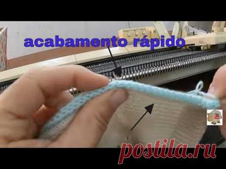acabamento super rápido feito em máquina de tricô