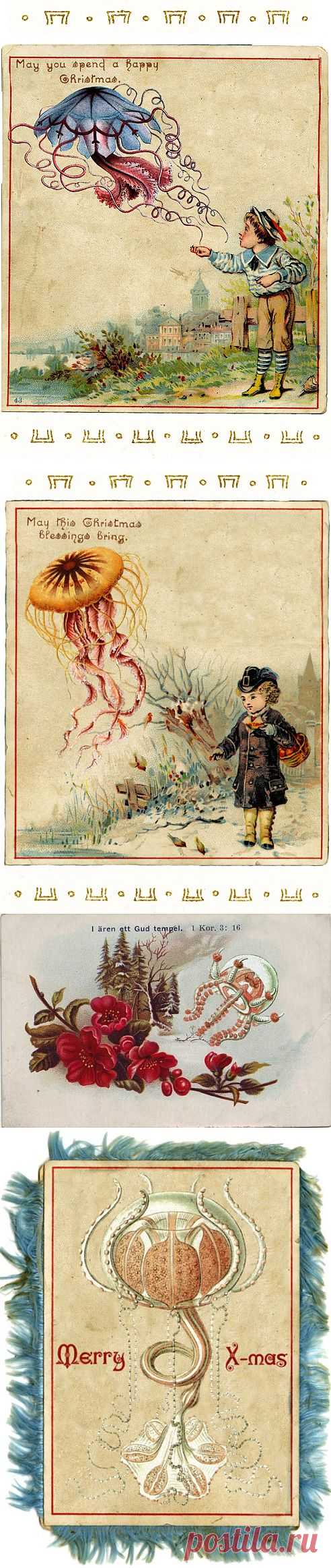 Ernst Haeckel’s Christmas Cards викторианского времени.