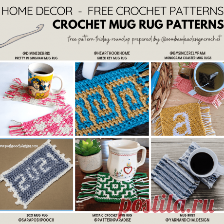 Free Pattern Friday Crochet Mug Rugs Free Mug Rug Patterns. Did you know that Mug Rugs are traditionally designed to be larger than standard coasters? This is because they are actually mini placemats sized to fit a mug and a small snack.