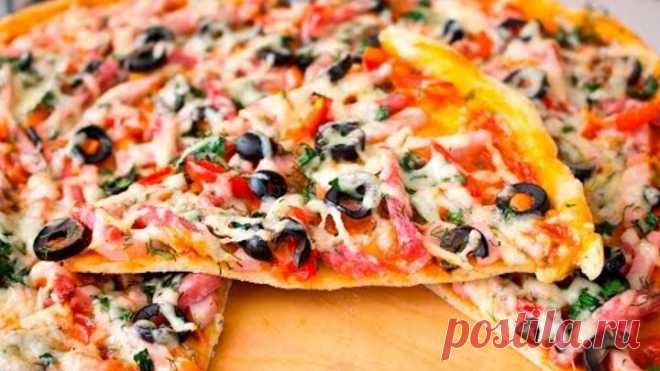 🍕Рецепт пиццы. Очень тонкое бездрожжевое тесто. - Я - ТОРТодел!