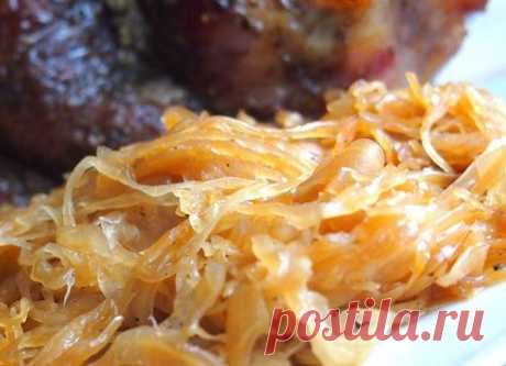Квашеная капуста, тушенная в пиве