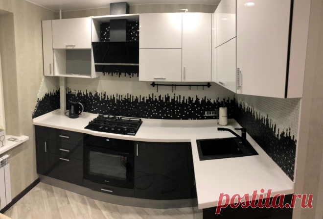 Черное и белое ...Инь и Янь...
Добрый день, представляем на вашу оценку нашу новую работу. Кухня установлена в Тосно. Фасады пластик, столешница искусственный камень. 
Оцените кухню ❤.
Обращайтесь за Кухней Вашей Мечты!