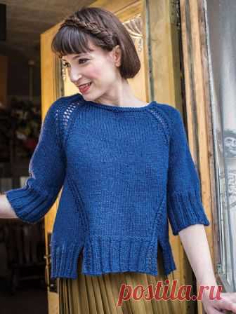пуловер спицами