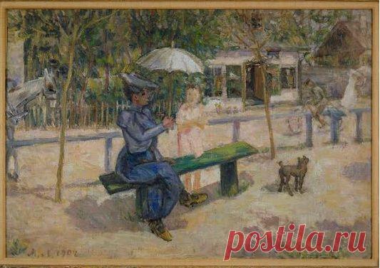 Михаил Ларионов, Женщина на скамье, 1902 
Искусство как профессия. Из серии Коллекции и коллекционеры | Художники, выставки, картины...