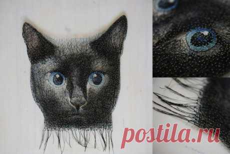 Кот из гвоздей и ниток | Все о наших питомцах