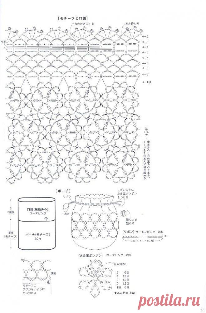 Hand-knitted cute bag & pouch ,стр.61