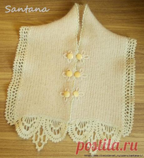 Шарф-манишка (из старого шарфа)