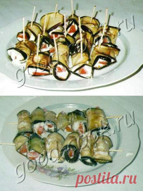 Хорошая кухня - баклажановые рулетики. Кулинарная книга рецептов. Салаты, выпечка.