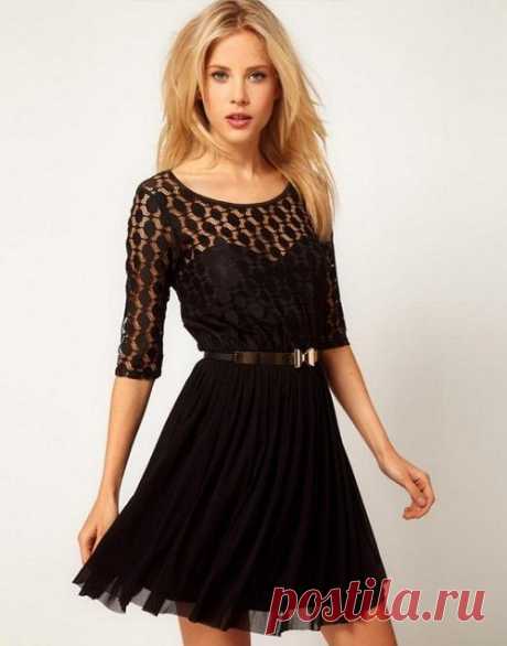 Красивые черные платья 2017-2018: фасоны, модные черные платья новинки фото