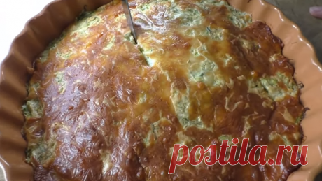 Заливной пирог с кабачком и капустой: вкусно, просто и ароматно! Всю семью накормите без особых усилий!