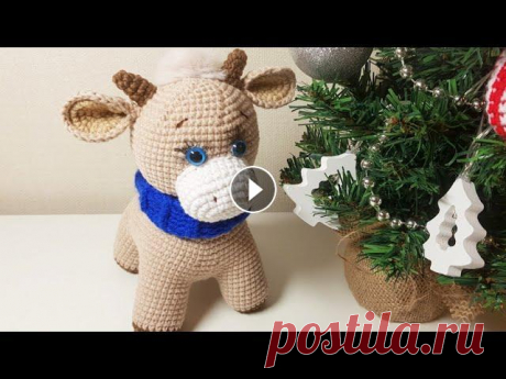 Коровка вязаная крючком/  Видео МК по вязанию бычка/символ 2021 года Записаться на курс &quot;Вязание крючком для начинающих&quot; Сейчас на канале полностью отсутствует реклама. Если вы считаете нужным поддержать канал...