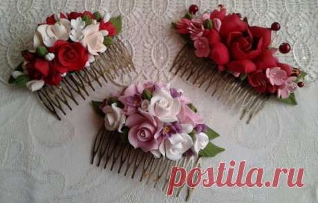 МОИ РАБОТЫ. Заколки, ободки, броши из полимерной глины | 579 фотографий