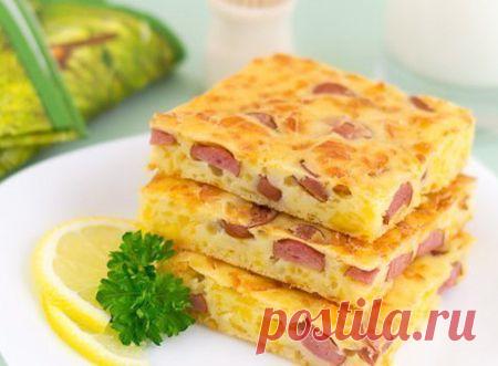 Пирог с сыром и сосисками - рецепт | Готовим классно