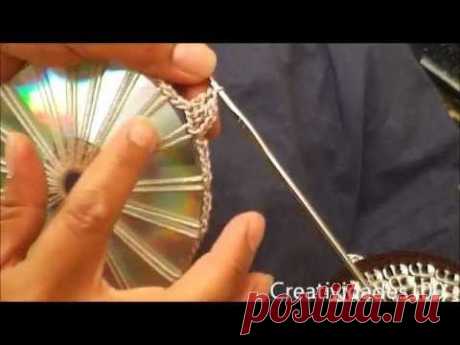 Como hacer un bolso con fichas tutorial: Bolso con CD y anillas parte 1 - YouTube