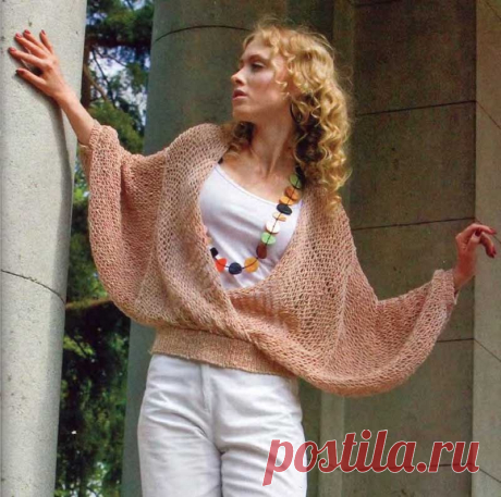Пуловер с рукавами «летучая мышь»