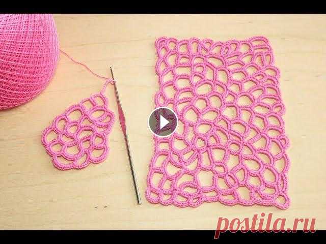 Вязание крючком УЗОР СЕТОЧКА обвязанная столбиками без накида crochet Простая нерегулярная сеточка обвязанная столбиками без накида, связанная крючком.Нерегулярная сеточка для ирландского кружева.Спасибо за подписку на м...
