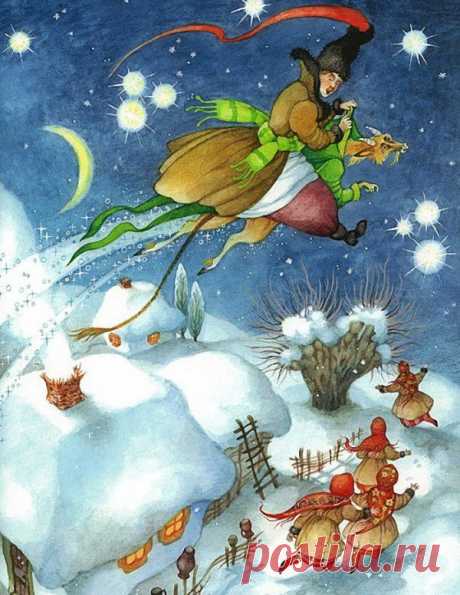 Иллюстратор Ольга Ионайтис|Ночь перед Рождеством