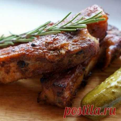 Свиные ребрышки в медовом соусе