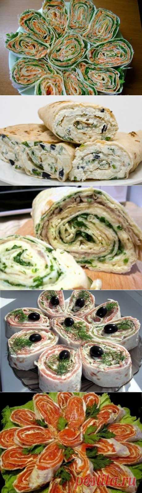 20 самых вкусных начинок для рулета из лаваша!