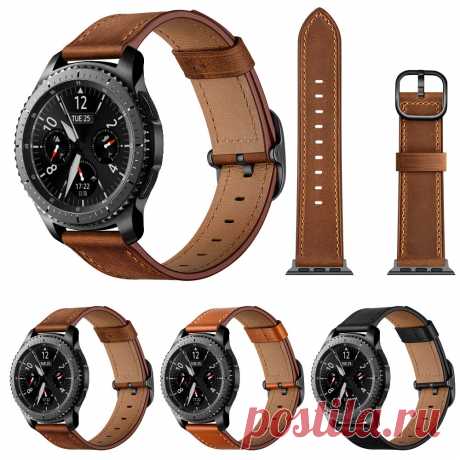Bakeey 22mm 360 Genuine Leather Replacement Strap Smart Watch Band for Samsung G - US$13.99