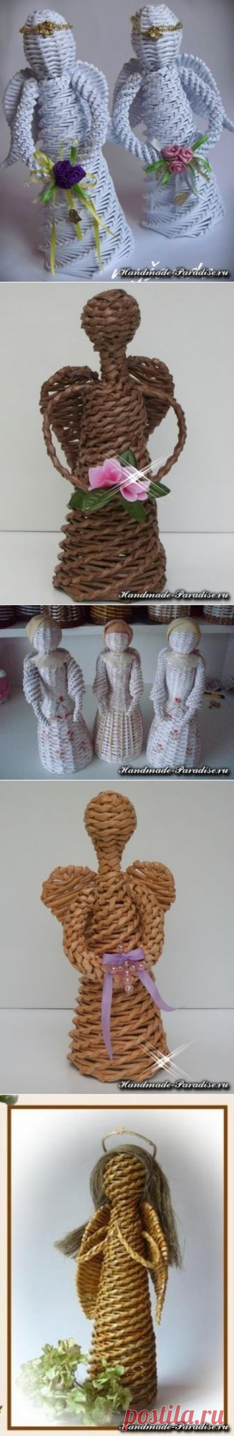 Плетение ангела из газетных трубочек - Handmade-Paradise