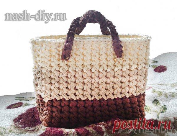 Вязаная крючком Сумка с Трикотажной пряжи
