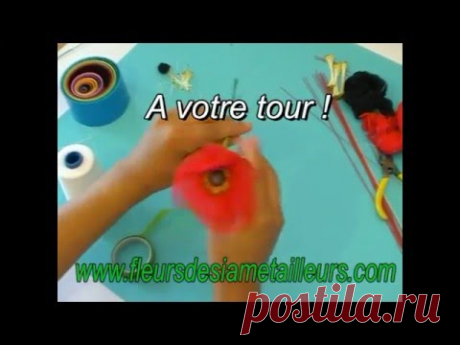 Fabrication d'un coquelicot en collant / Nylon Poppy