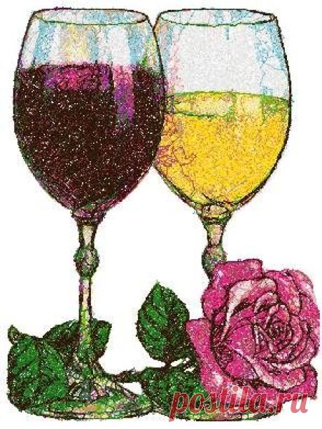 Advanced Embroidery Designs - Wine Glasses