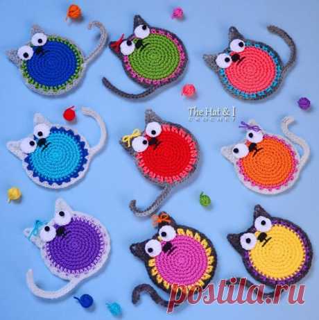 Curious Cats - ornament/applique/coaster | Craftsy