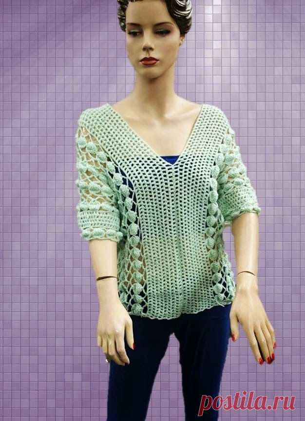 Модные вязаные кофты 2015. Вязаная крючком женская кофта | 3vision - Fashion blog