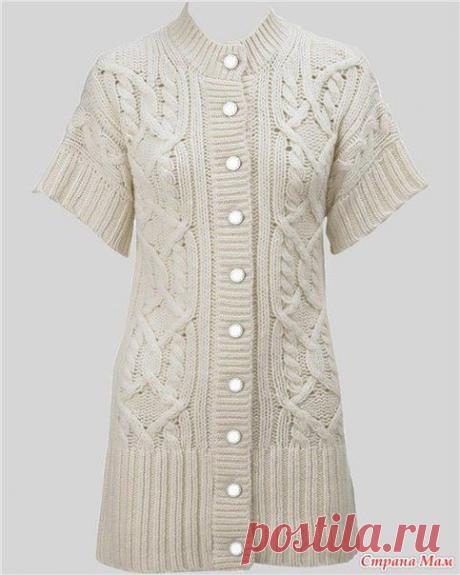 Жакет ручной вязки