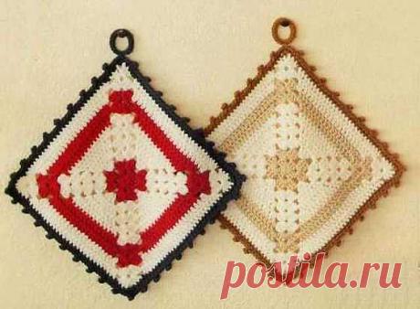 Вязаная прихватка .