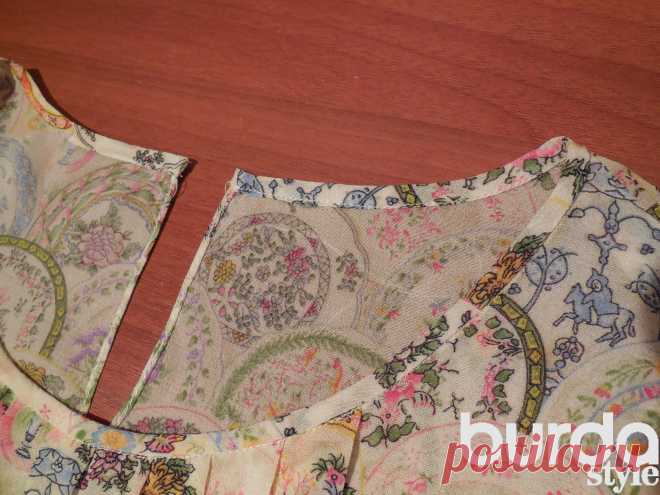 Обработка горловины косой бейкой. / Мастер-классы / Burdastyle