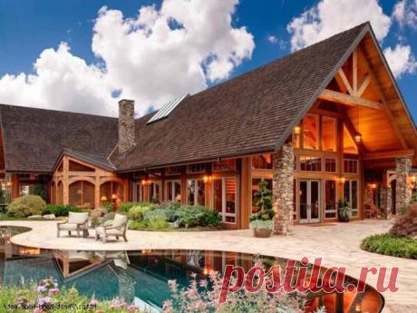 Уютный деревянный дом фото