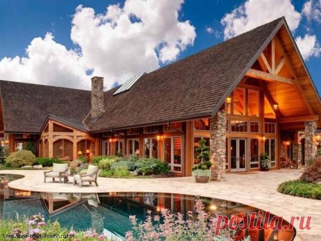 Уютный деревянный дом фото