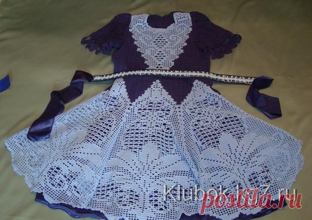 Платье для девочки крючком. Автор ОЛЬГА ФЕДУЛОВА | Клубок