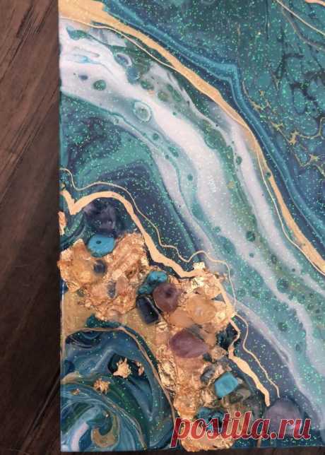 Поверните любой акриловый слой в Geode | AcrylicPouring.com