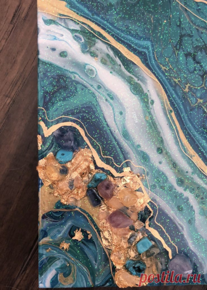 Поверните любой акриловый слой в Geode | AcrylicPouring.com