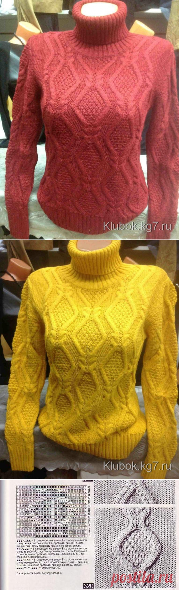Узор для пуловера | Клубок