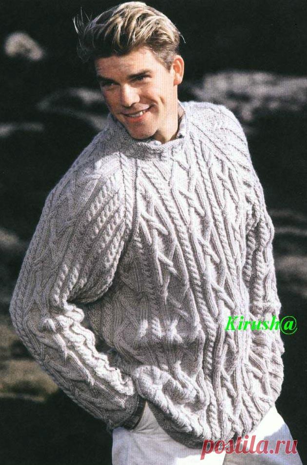 Мужской свитер с рукавом реглан