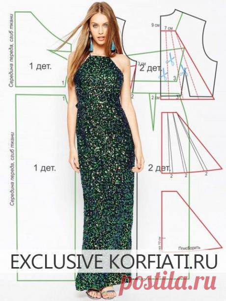 Как сшить прямое платье - выкройка А. Корфиати