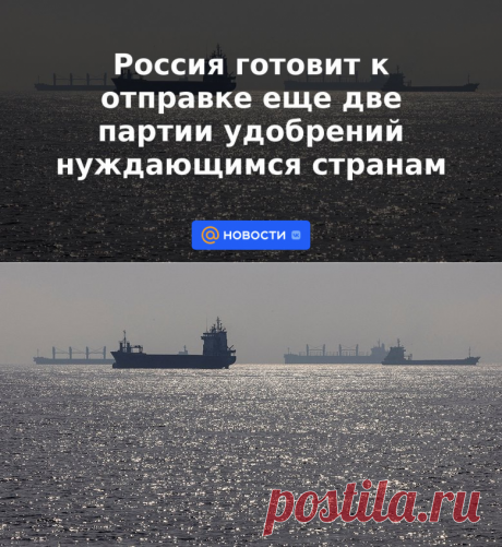 Россия готовит к отправке еще две партии удобрений нуждающимся странам | 6 апреля 2023 - Новости Mail.ru