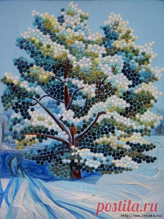 Изумительная геометрия нитей от талантливой мастерицы!