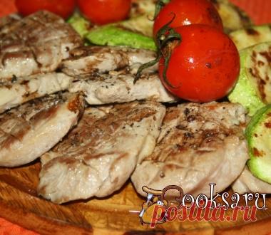 Свиная вырезка-гриль с овощами фото рецепт приготовления