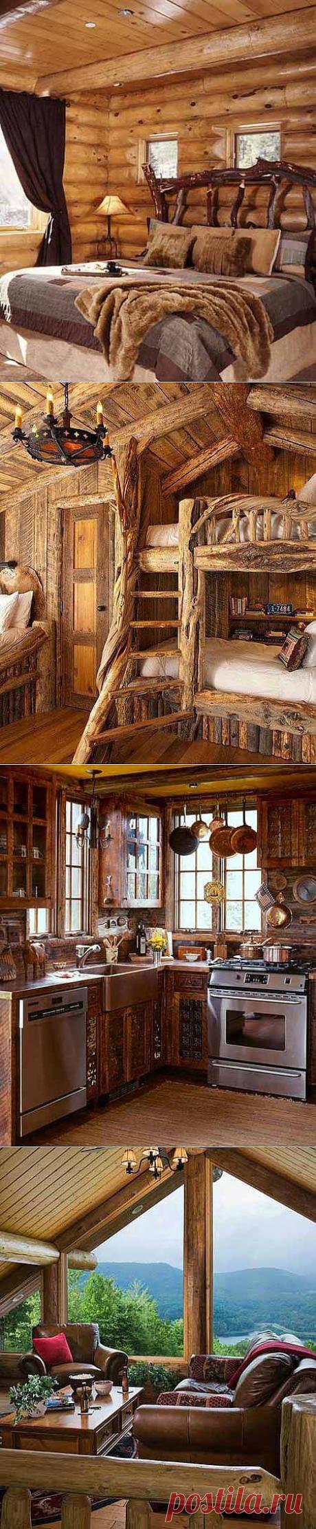 Интерьер деревянного дома фото