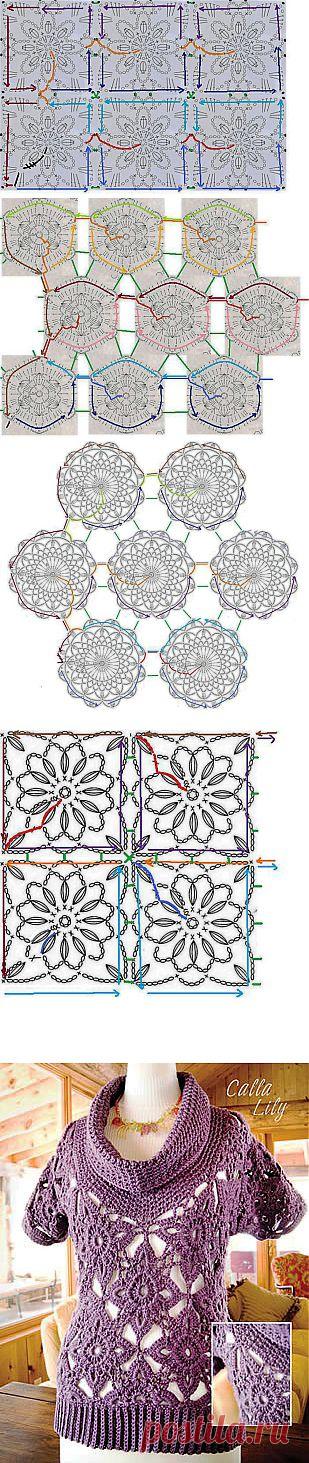БЕЗОТРЫВНОЕ ВЯЗАНИЕ С ОСИНКИ от djv. МНОГО!!!.