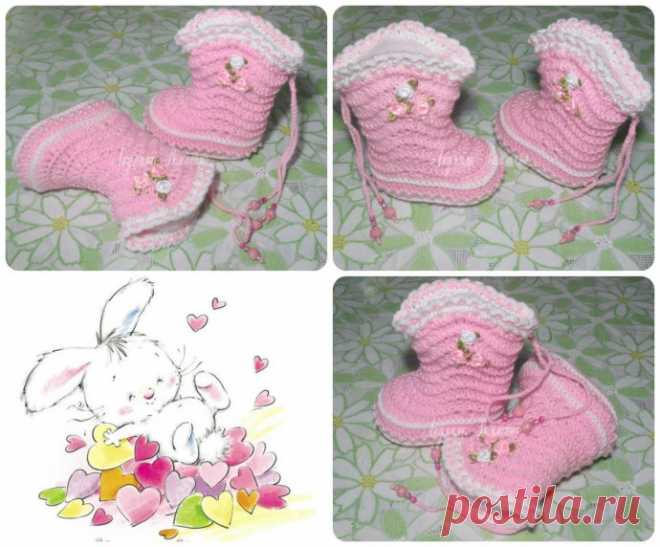 Из чего же, из чего же, из чего же, сделаны наши девчонки ? Пинетки для девочек. из категории Мои работы – Вязаные идеи, идеи для вязания