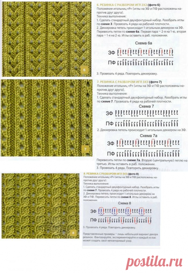 Машинное вязание.Узоры