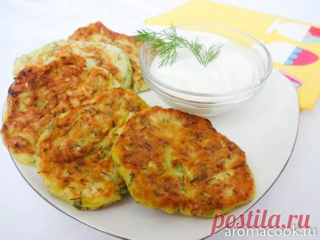 Пышные оладьи из кабачков - рецепт с фото | aromacook.ru